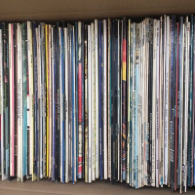 Two boxes of LPs and 12" singles by various artists including Steely Dan The Yardbirds, Kate Bush Jackson Browne and many more.