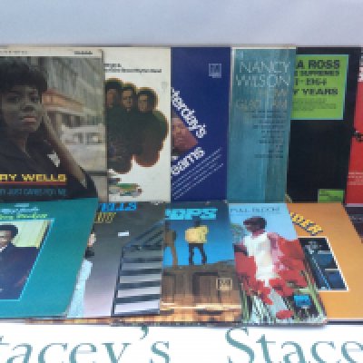 Two bags containing 24 soul and Motown LPs by various artists including Diana Ross, Wilson Pickett, Mary Wells, Four Tops and others. Includes some US pressings.