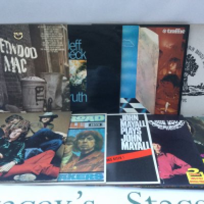 Ten rock LPs by various artists including Traffic, Jeff Beck, Jimi Hendrix and others. Includes two promo copies.