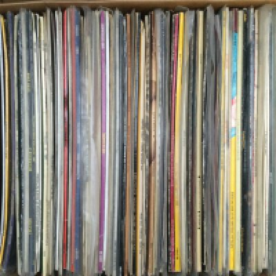 Four boxes of LPs and 12" singles by various artists including many soul and dance compilations.