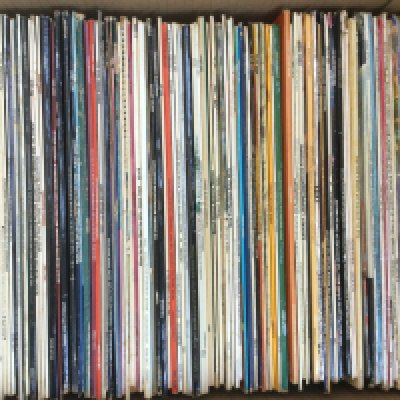 Two boxes of film, TV and theatre show soundtracks.