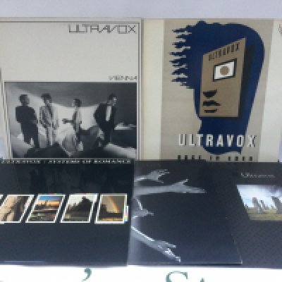 Four Ultravox LPs and one 12" single comprising 'Vienna', 'Systems Of Romance' and others.