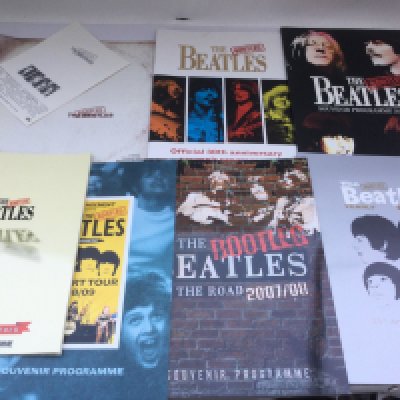 A collection of Bootleg Beatles tour programs and tickets.