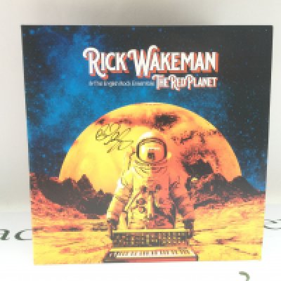 A signed limited edition Rick Wakeman & The English Rock Ensemble 'The Red Planet' red vinyl double LP.