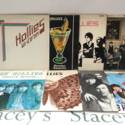 A collection of Hollies and solo LPs, 7" singles, EPs, DVDs and CDs plus two tour programs.