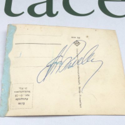 An Elvis Presley signed postcard. From the estate of a wealthy deceased lady who travelled extensively and owned multiple properties. No COA.