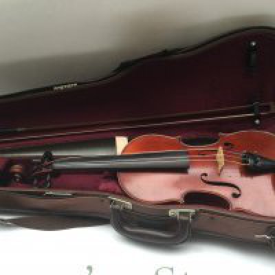 A rare circa 1920 full size 4/4 violin and bow by Thibouville Lamp. Comes with a later carry case.