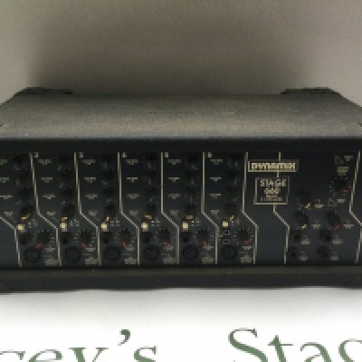 A Peavey Dynamix Stage 660 P.A. amp head and a pair of speakers (3).