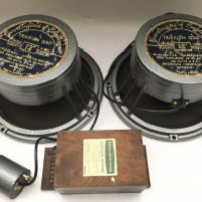 A pair of 1964 Goodmans Triaxiom 1220c 12" speakers.