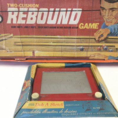 A Boxed Ideal Games Rebound Game and a Vintage Etch A Sketch. No Reserve.(2).