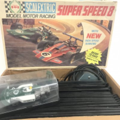 A Boxed Scalextric Super Speed 8. Only one Car.