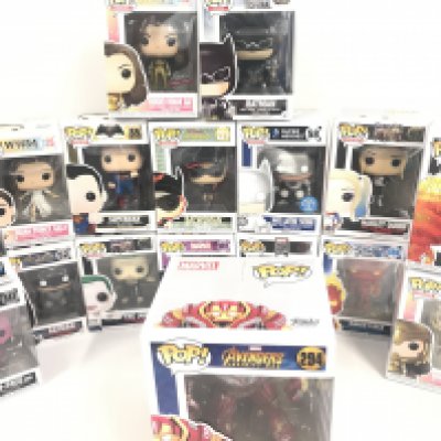A Collection of Boxed Funko Pop Figures.