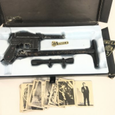 A Boxed the Lone Star The Man From Uncle Mauser Set. (parts Missing and Playworn) and a Collection of ABC Bubble Gum Cards.