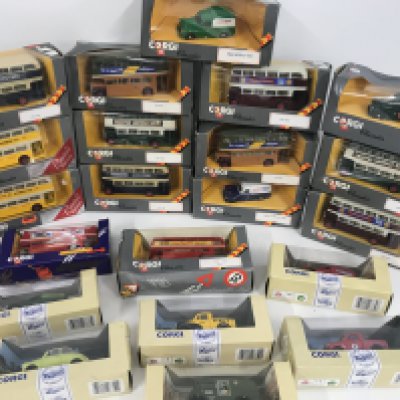 A Collection of Boxed Corgi Classics. Mostly Buses.
