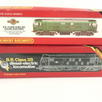 2 X Boxed Hornby 00 Gauge Locomotives. A B.R. Class 25 Diesel #R.072 and a B.R. Class 29 Diesel #R.080.
