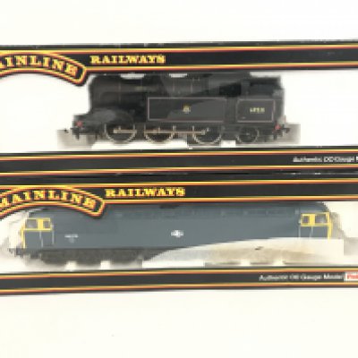 2 Boxed Mainline 00 Gauge Locomotives. A N2 Class 0-6-2T Locomotive #54155 and a Class 56 Co-Co Diesel Locomotive #37035.