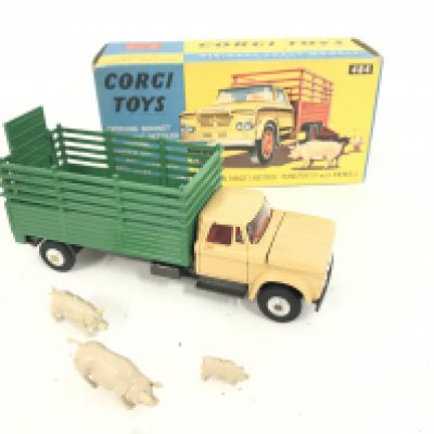 A Boxed Corgi Dodge Kew Fargo Livestock Transporter With Animals. #484.
