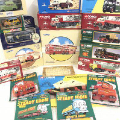 A Collection of Boxed Corgi Classics. Including Buses and Trucks.