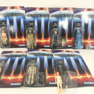 7 Carded ReAction Figures. All The Fifth Element.