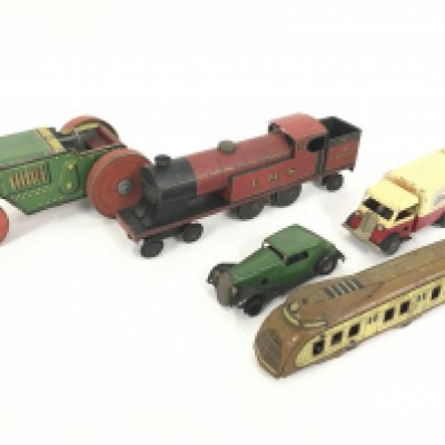 A Collection of Various Tinplate Toys Including Minic. Mettoy etc.