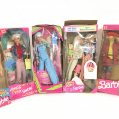 A Collection of boxed Barbies. Boxes in Various States. No Reserve.