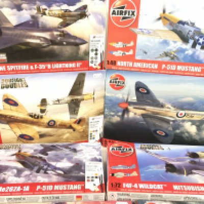 A Collection of Boxed Airfix Kits Including aircraft And ships. No Reserve.
