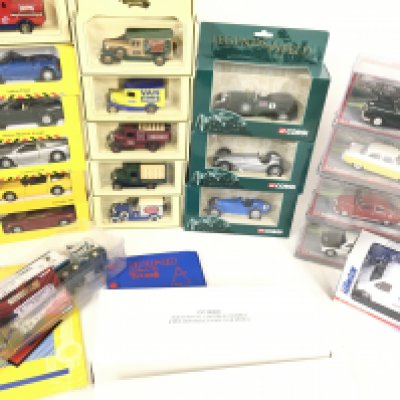 3 Boxes Containing boxed Diecast including Corgi. Lledo She̢&#2013266057&#2013265922&#2013266146ll etc.