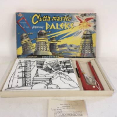 A vintage boxed Dr. Who Cutta-mastic featuring the Daleks