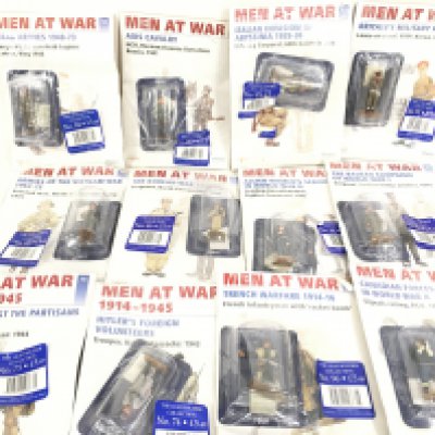 A Collection of DelPrado Men at War Figures with Magazines. No Reserve.