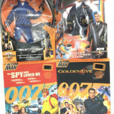4 Boxed James Bond Action Men. No Reserve.(4).