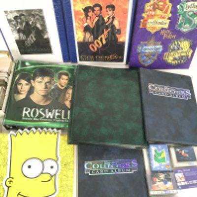 A Large Collection of Various trading Cards including the Simpsons. James Bomd. Football. roswell. Yu-Gi-oh. Etc. No Reserve.