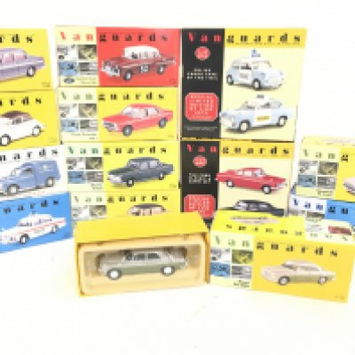 2 Boxes Containing Various boxed Diecast including Vanguards. Dinky trackside etc. some empty Boxes. No Reserve.(2)