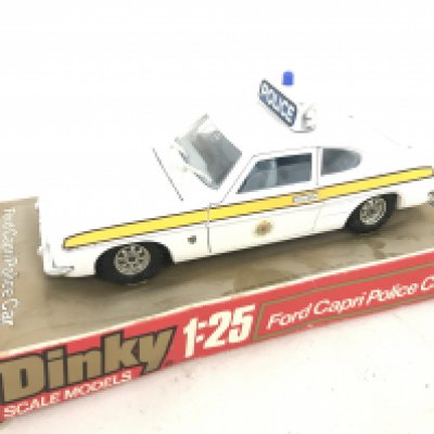 A Boxed Dinky 1:25 Scale Ford Capri Police Car #2253. Blister Missing.