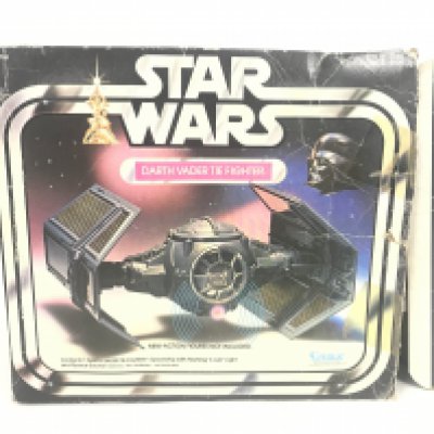 A Boxed Vintage Star Was Darth Vader Tie Fighter.