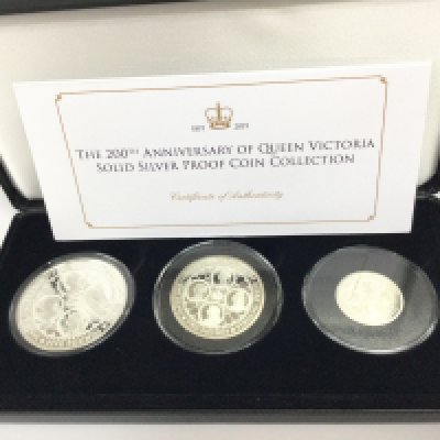 200th anniversary of Queen Victoria silver proof coin collection.