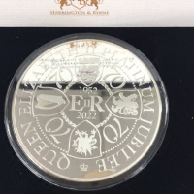 2022 Queen Elizabeth silver proof 5oz coin. Postage B