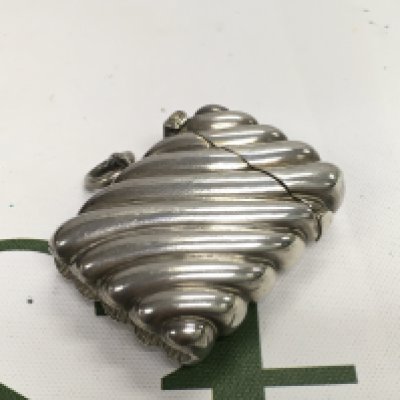 A silver hallmarked vesta case.