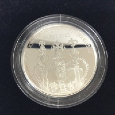Coronation of King Charles 2023 Uk five pound silver proof coin. Postage B