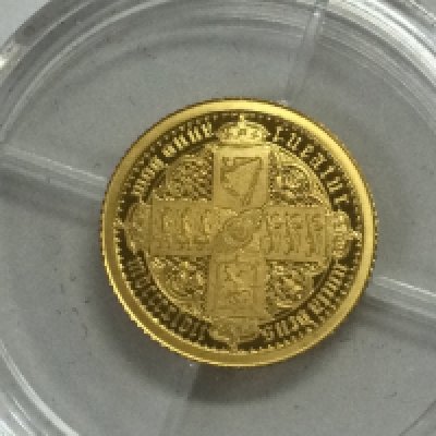 2021 gothic fine gold proof coin. 0.5g