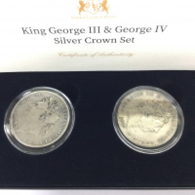 King George III and George IV silver crown set, Postage B