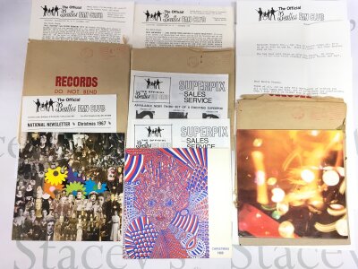 Three Beatles fan club Christmas flexi discs comprising 1967, 1968 and 1969 together with original envelopes and inserts.