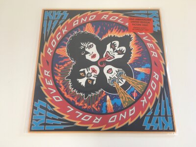 A limited edition 45th Anniversary Kiss Rock And Roll Over picture disc, only 500 worldwide. Mint and unplayed.