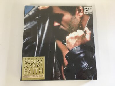 A sealed limited edition and numbered George Michael CD/DVD/Vinyl Faith box set.