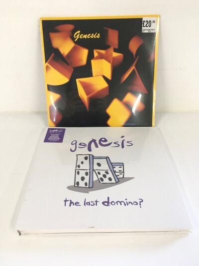 A Genesis 180g 14LP box set The Last Domino? and a reissue of the self titled album from 1983, both sealed.