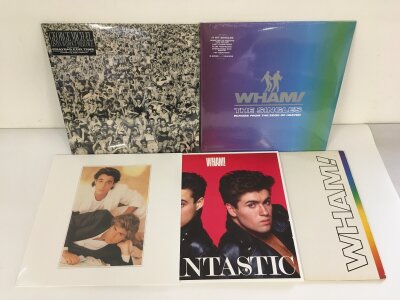 Five  180g Wham! and George Michael LPs comprising Listen Without Prejudice, Echoes From The Edge Of Heaven and others, mostly sealed.