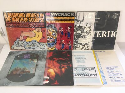 Eight compilation LPs comprising expiremental, electronic, ambient, industrial, noise and shoe gaze genres.