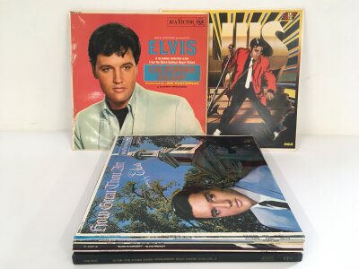 A collection of Elvis Presley LPs including The Other Sides box set, California Holiday and others.