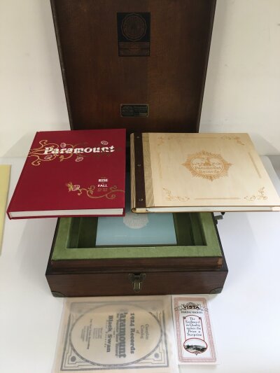 A limited edition The Rise And Fall Of Paramount Records wonder cabinet presented by Third Man Records and Revenant Records. 2013 TMR-203. Contains six coloured vinyl LPs, two books, USB etc. In original packaging and never used. Comes with outer box for shipping.