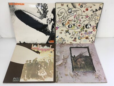 The first four Led Zeppelin LPs on red/plum Atlantic labels. All in superb NM condition.