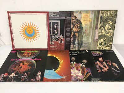 Eight psych and prog rock LPs by Iron Butterfly, King Crimson, Jethro Tull and The Nice.